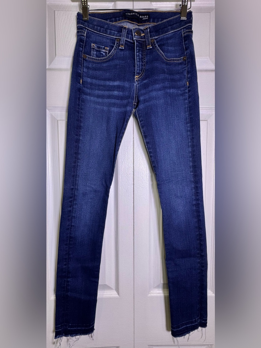 Veronica Beard Brooke 8.5 Skinny Jeans Raw Hem Size 25